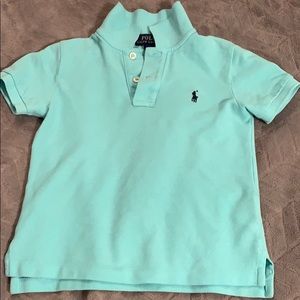 Turquoise blue boys polo shirt